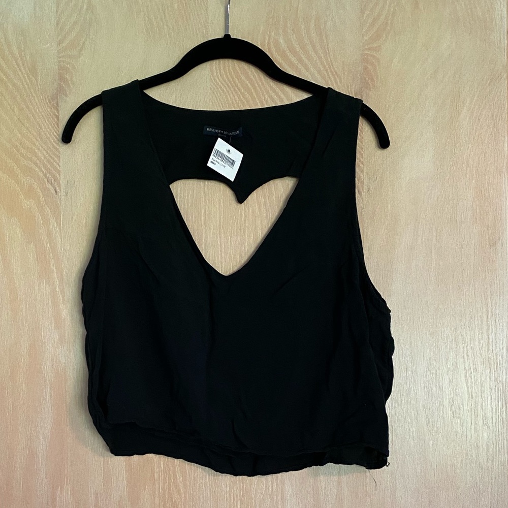 Brandy Melville Open Back Black Tank Top